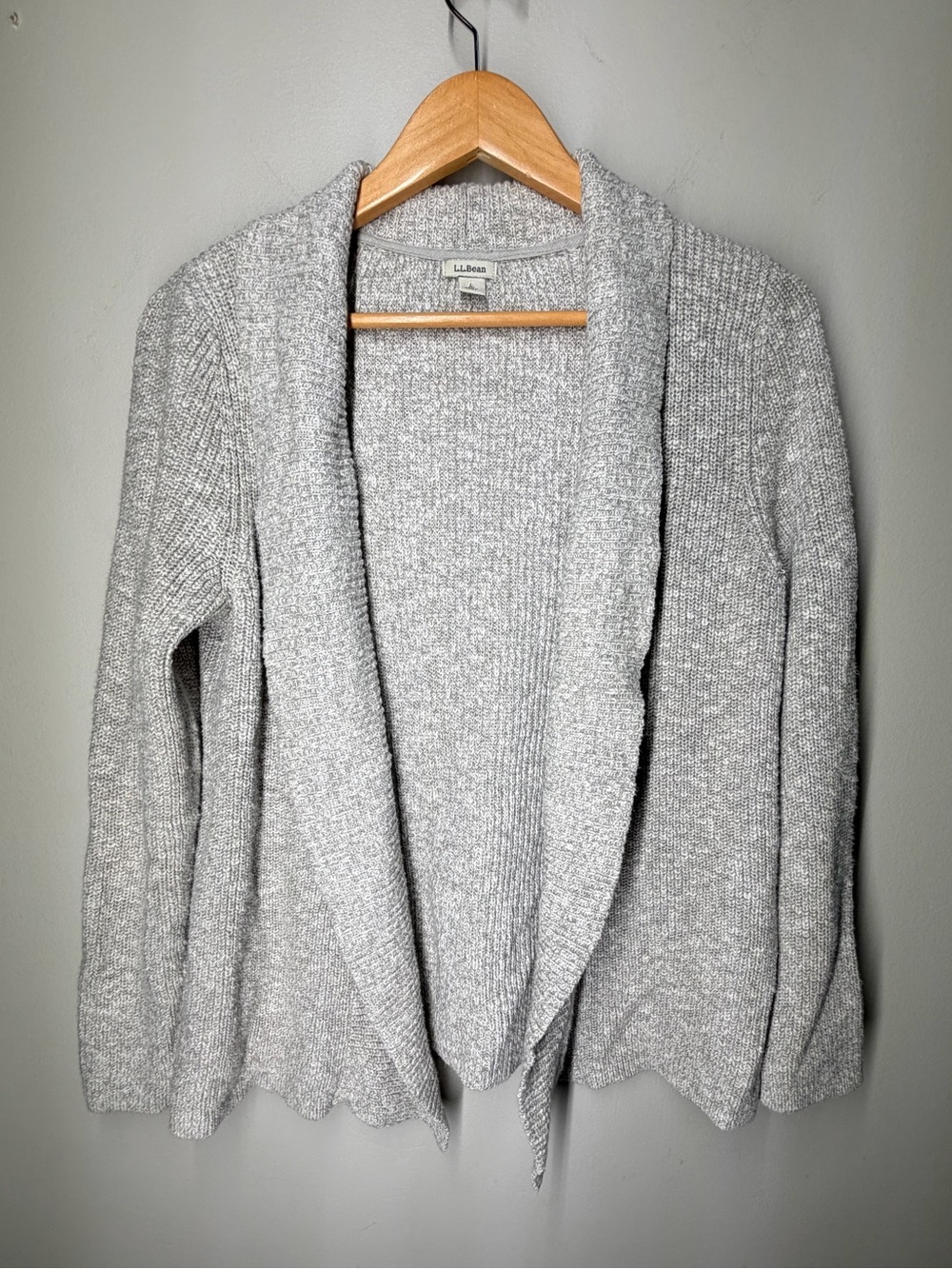 LL Bean Open Front Cardigan 90s Minimalist Lagenlook Cabincore Normcore Heritage